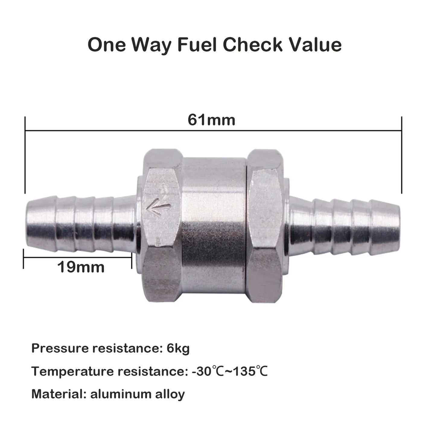 Repair Parts Fuel Non Return Check Valve 6/8/10/12mm Aluminium Alloy Petrol Diesel Water Fuel Line One Way for Peugeot Renault Peaceful Pleasures Health and Wellness