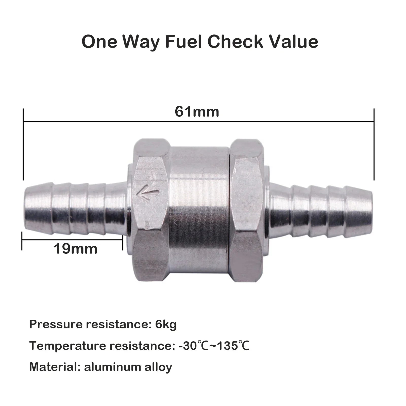 Repair Parts Fuel Non Return Check Valve 6/8/10/12mm Aluminium Alloy Petrol Diesel Water Fuel Line One Way for Peugeot Renault Peaceful Pleasures Health and Wellness
