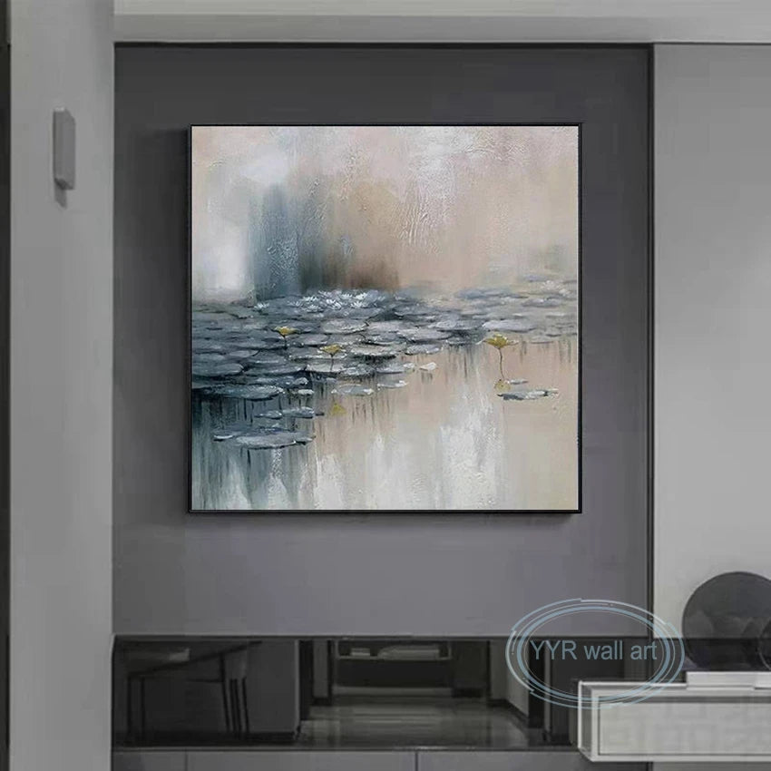Handmade Aesthetics Room Decor Abstract Flower Oil Painting Home Deco Poster Nordic Living Room Art Hanging Picture Modern Mural Peaceful Pleasures Health and Wellness