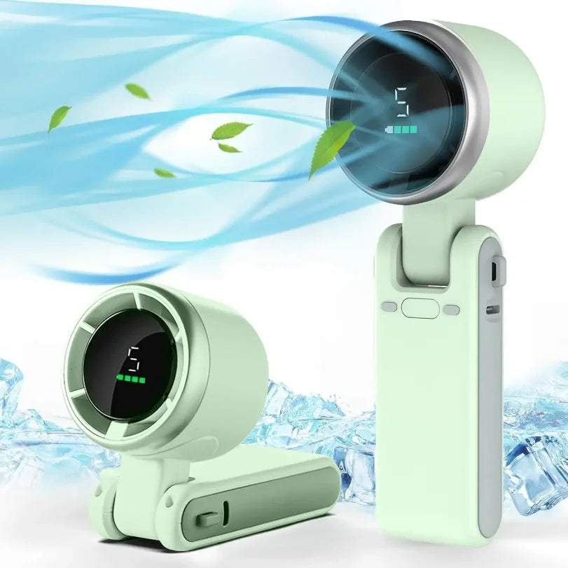 3-in-1 Portable Mini Fan | 5-Speed USB Rechargeable Travel Fan