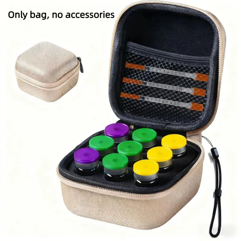 9-Slot Waterproof EVA Vial & Essential Oil Storage Case