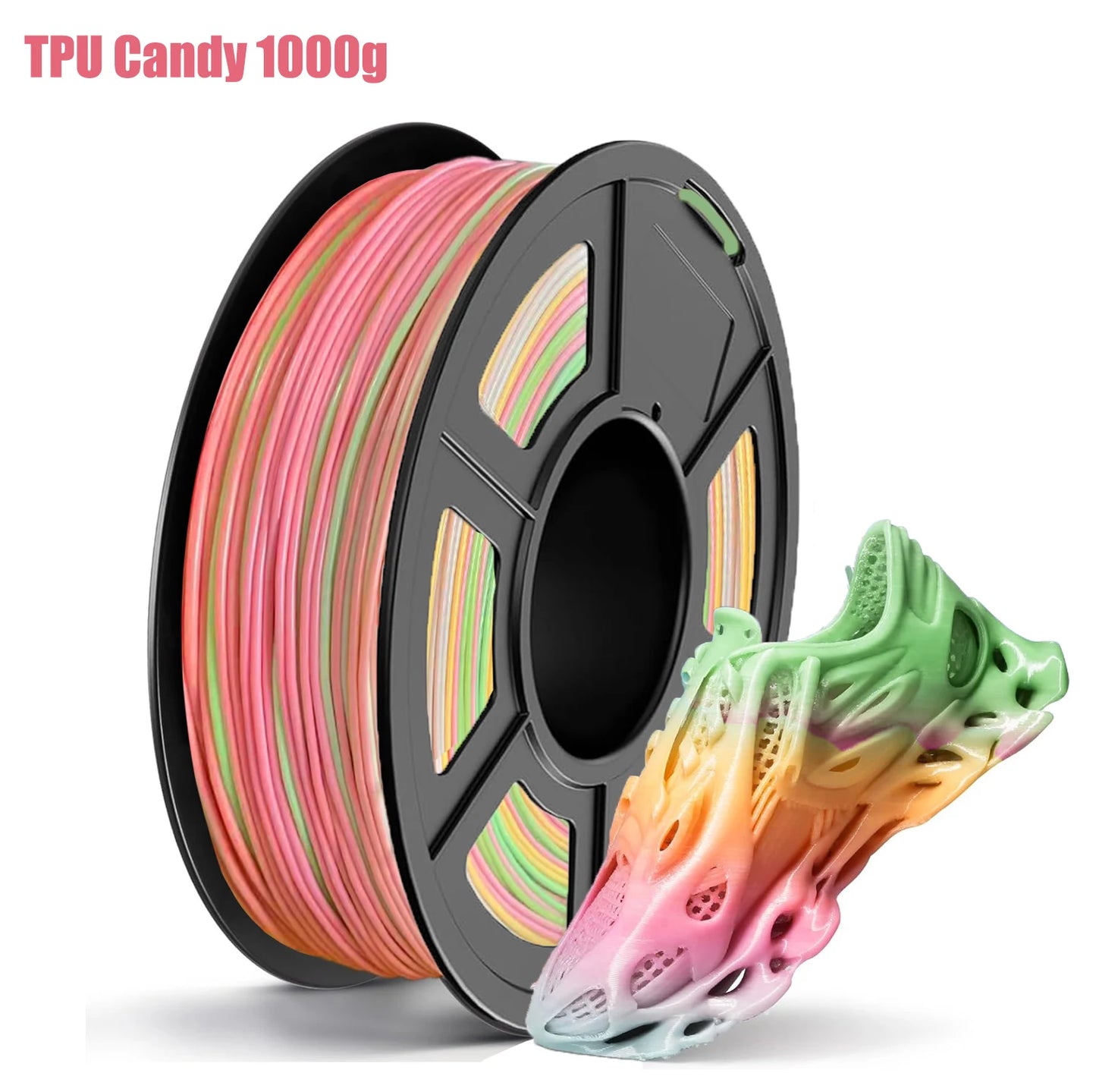 Color Changing Rainbow TPU Filament 95A – Flexible 3D Printing