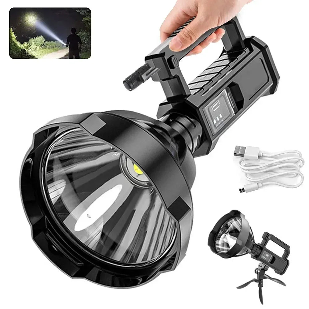 ESMARTER LED Spotlight Flashlight – USB Rechargeable, Waterproof