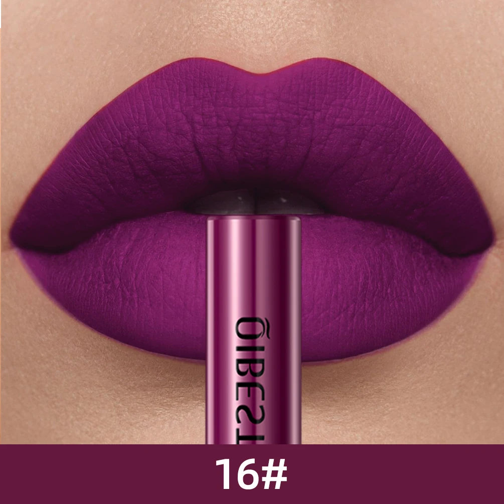 QiBest 24 Colors Matte Liquid Lipstick | Waterproof, Non-Stick