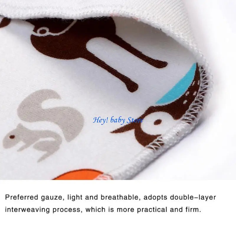 Baby Kids Sweat Absorption Towel | Cartoon Cotton Back Pad