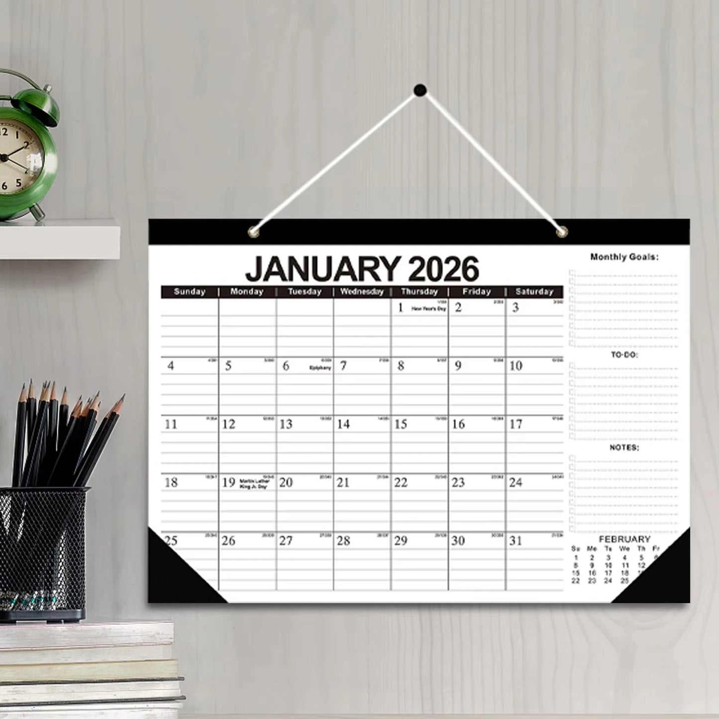 2026–2027 Wall Calendar 18-Month Planner | Home & Office
