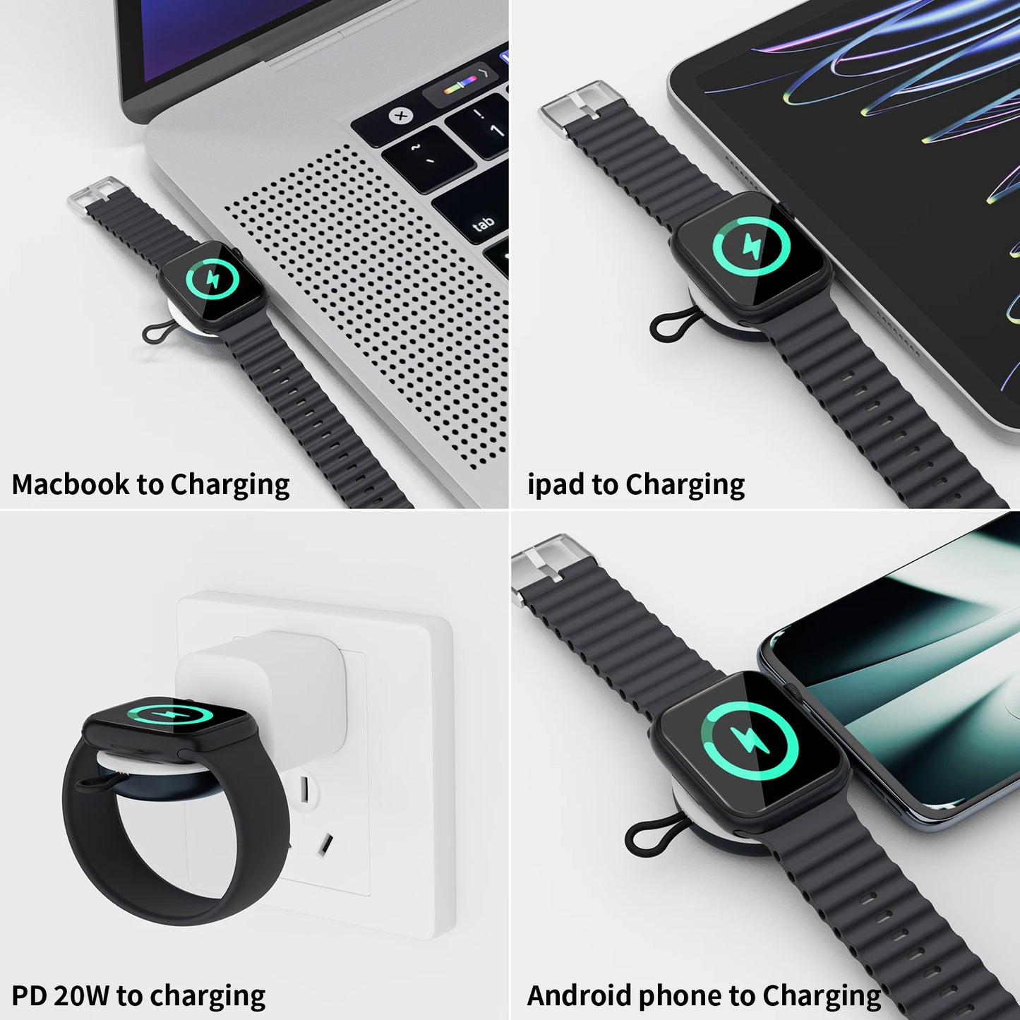 USB-C Magnetic Apple Watch Charger – Portable Travel Size Peaceful Pleasures Health and Wellness