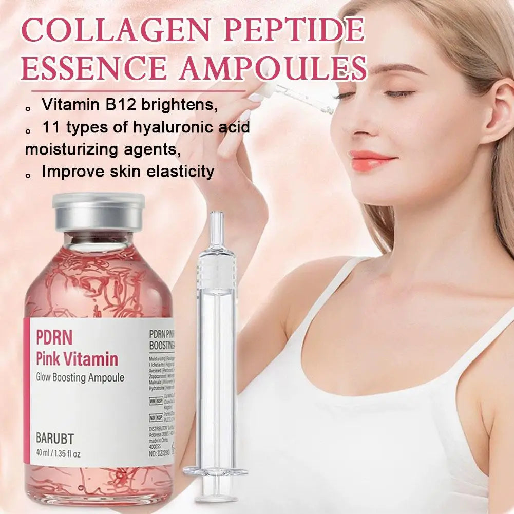 PDRN Pink Glow Ampoule – Collagen, Peptide & Hyaluronic Acid