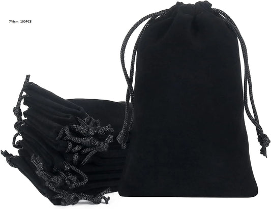 100pcs Velvet Bags 7x9 cm Drawable Jewelry Packaging Bag Gift Wedding Party Display Present Sweets Packing Pouches Peaceful Pleasures Health and Wellness