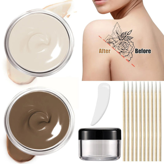 Waterproof Tattoo Cover Up Concealer | Full Coverage, 2 Colors Tattoo Cover Concealer Peaceful Pleasures Health and Wellness
