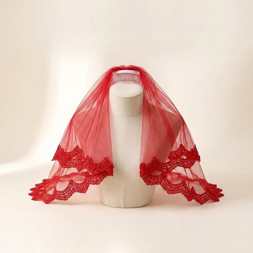 Bridal French Lace Veil Elegant Wedding Hair Accessory For Photo Shoots And Ceremonies Peaceful Pleasures Health and Wellness