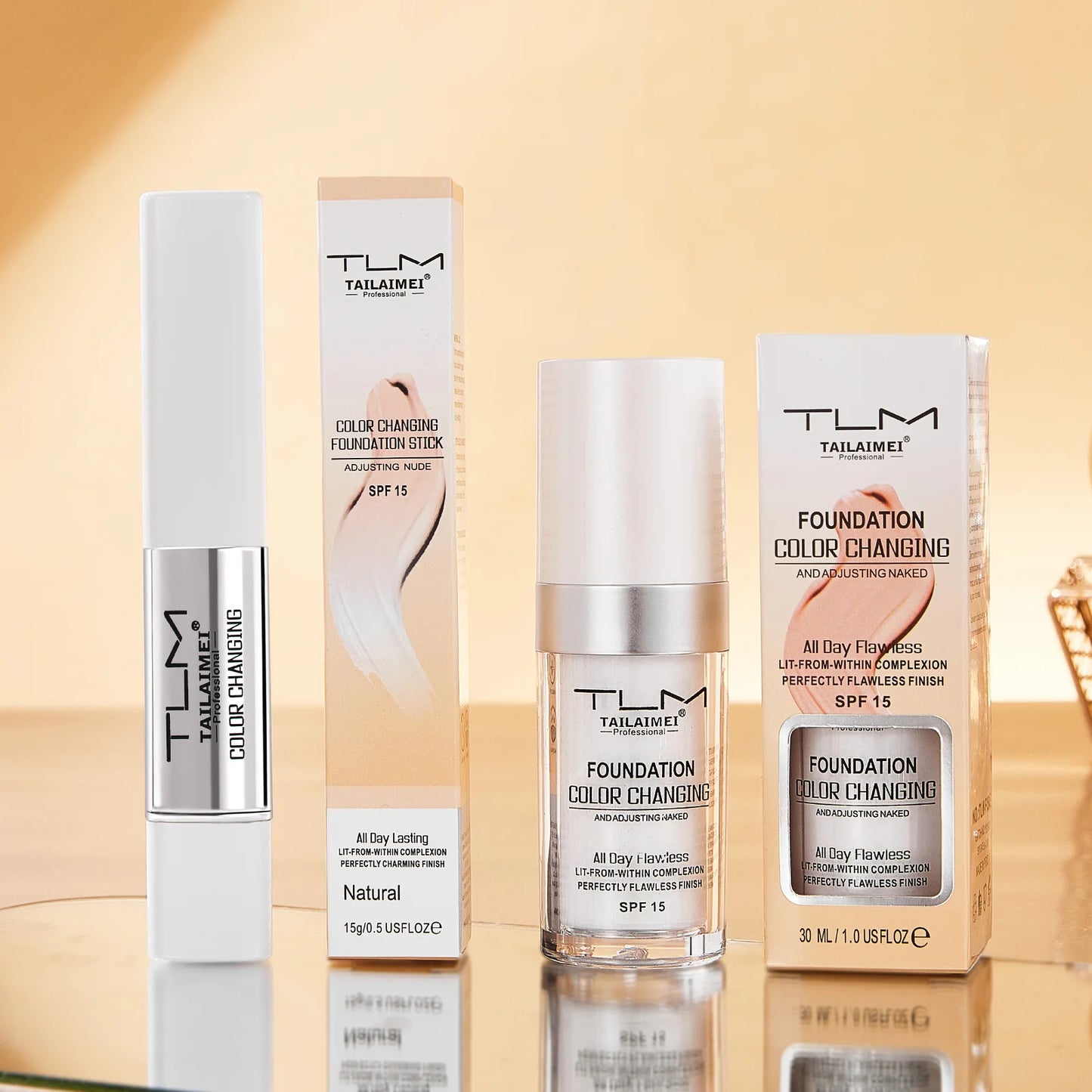 Color Changing Foundation Stick SPF 15 for Flawless Skin
