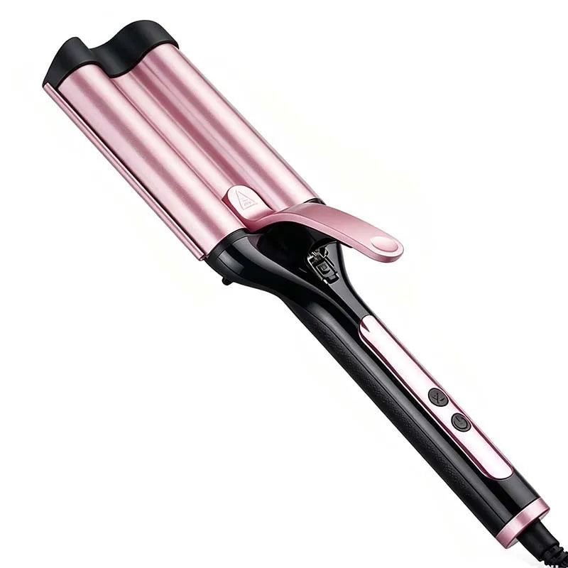Professional Ceramic PTC LED Electric Deep Waver Curling Irons Best-selling 32mm Egg Roll Hair Curler for Women Peaceful Pleasures Health and Wellness Gold 100V-240V EU Plug