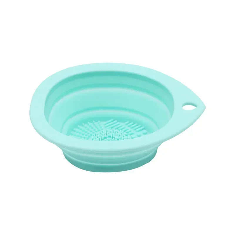Silicone Makeup Brush Cleaner Foldable Washing Bowl