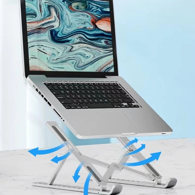 Foldable Laptop Stand | 10-Level Height Adjustable Notebook Holder