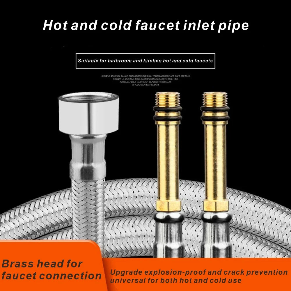 Stainless Steel Braided Faucet Connector Hose G1/2 | 60–100cm