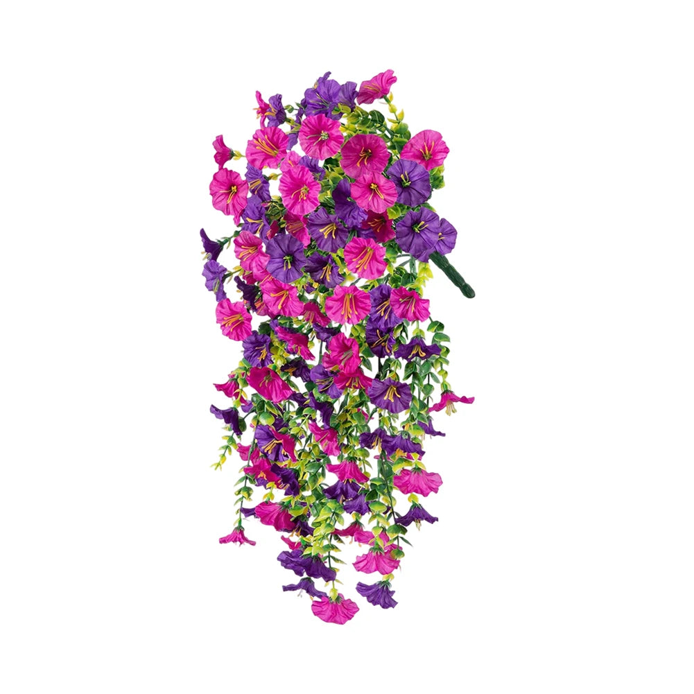Artificial Hanging Morning Glory Flower Vine Outdoor Garden Porches