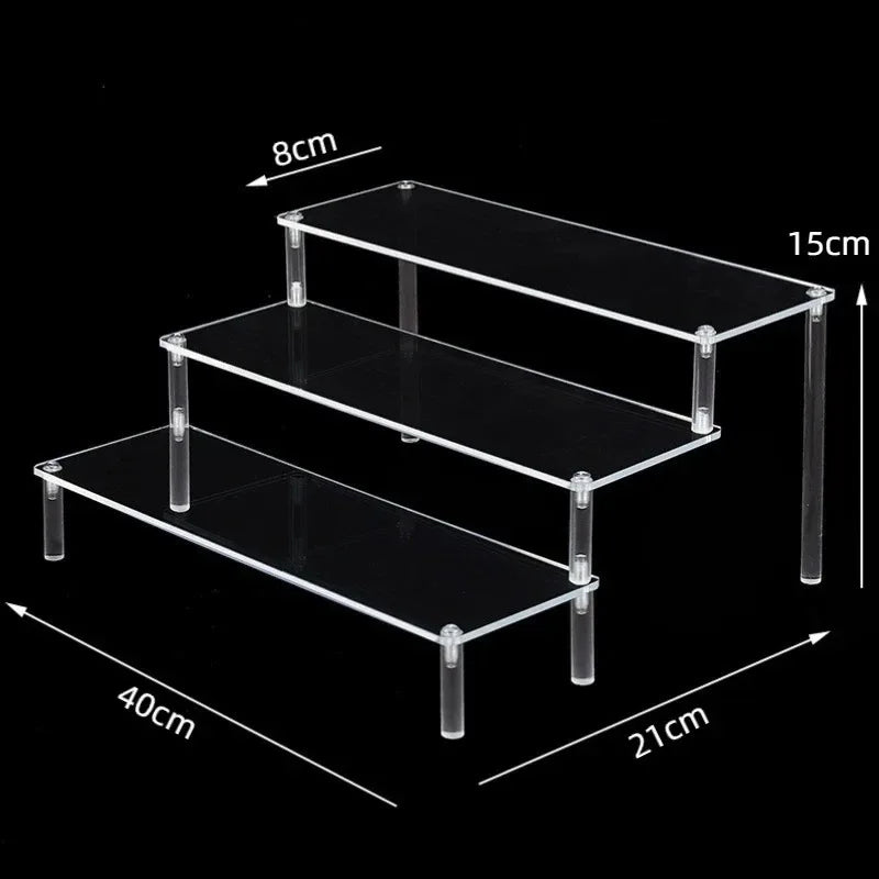Iridescent Acrylic Display Riser Stand 1–5 Tier | Figures & Cupcakes