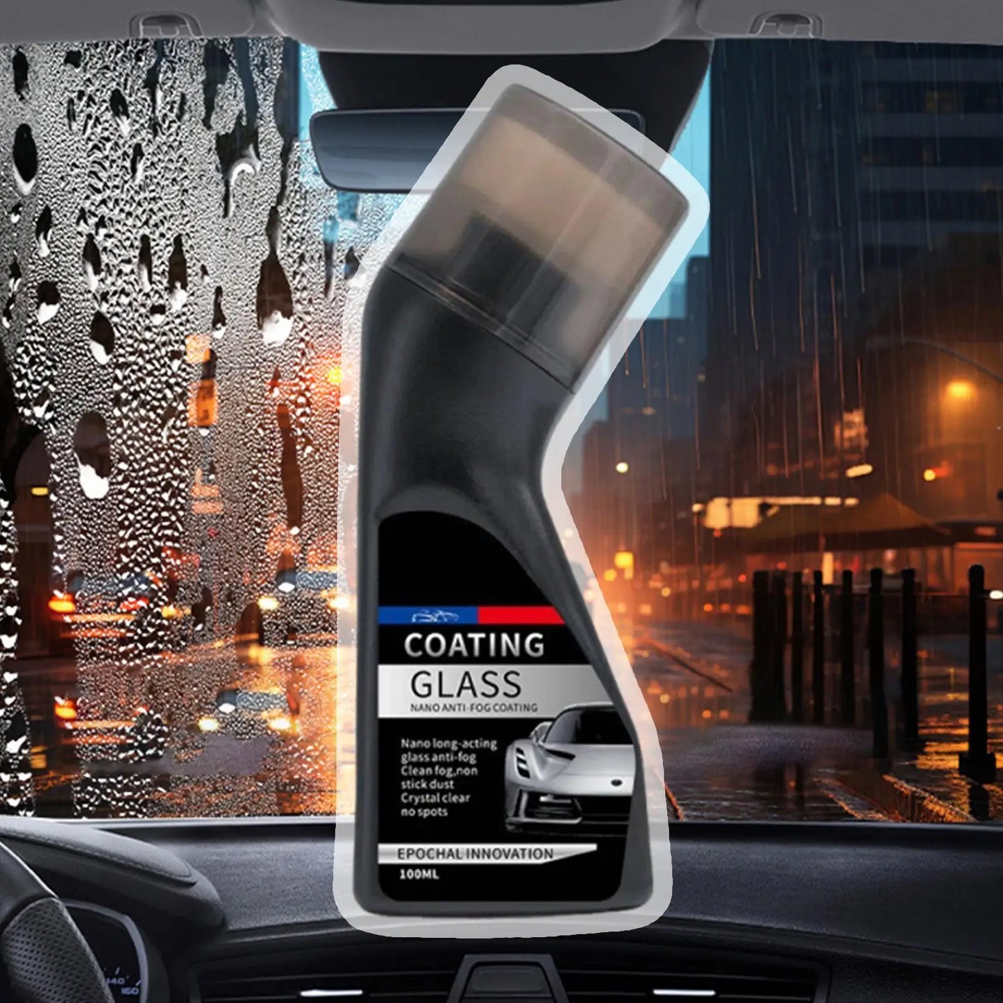 100ml Windshield Hydrophobic & Anti-Fog Spray Long-Lasting Clear Vision Coating, Water Repellent For Car Windows, Mirror & Glass Peaceful Pleasures Health and Wellness