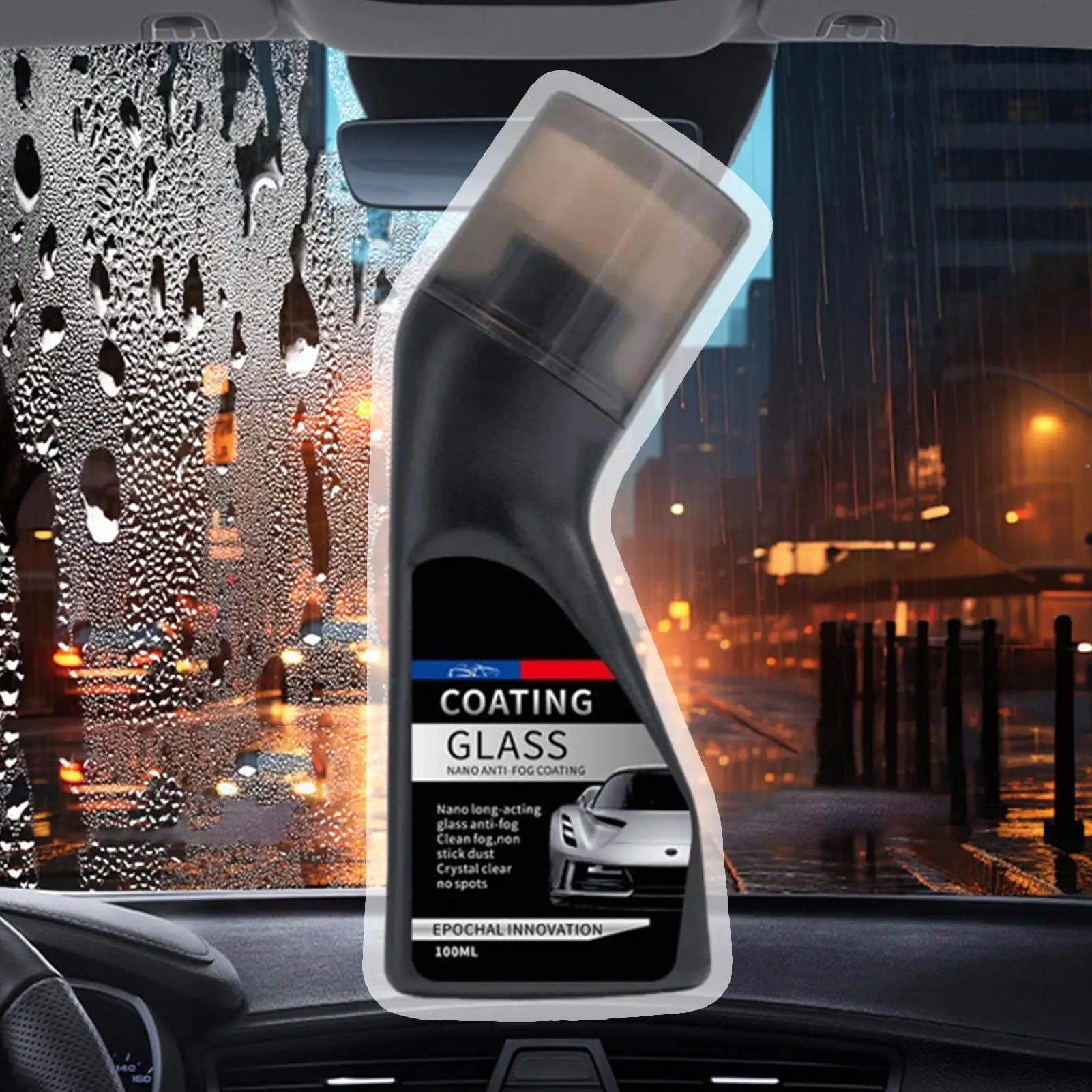 100ml Windshield Hydrophobic & Anti-Fog Spray Long-Lasting Clear Vision Coating, Water Repellent For Car Windows, Mirror & Glass Peaceful Pleasures Health and Wellness