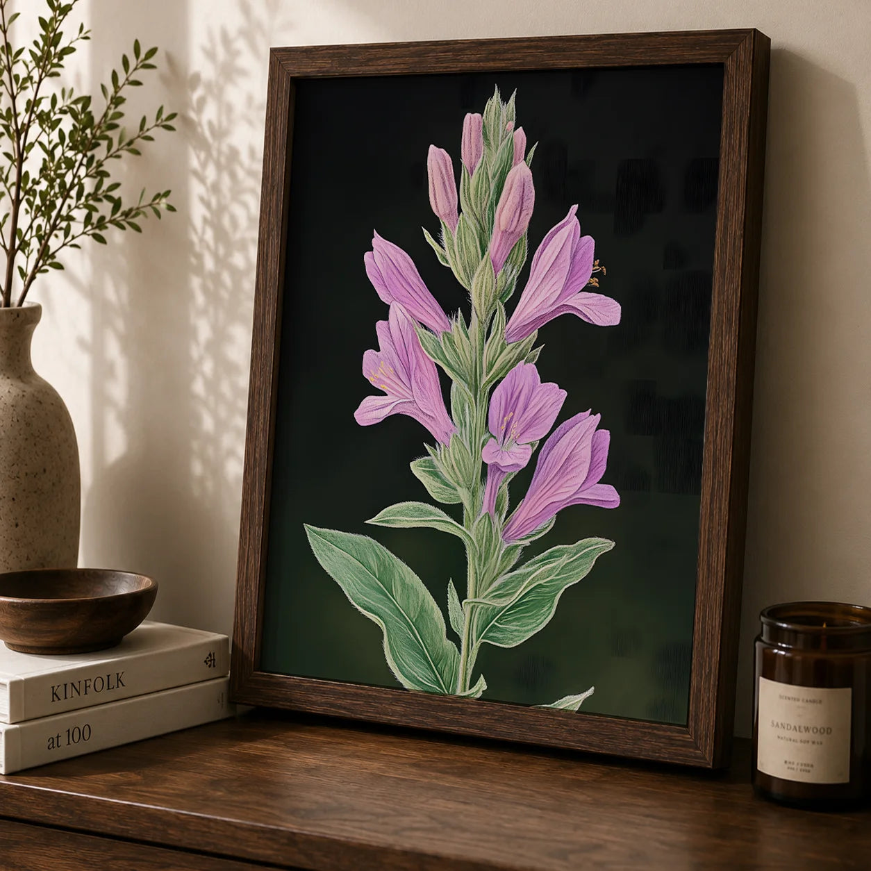 Vintage Botanical Floral Canvas Wall Art | Flower Poster Print Floral Canvas Wall Art Peaceful Pleasures Health and Wellness