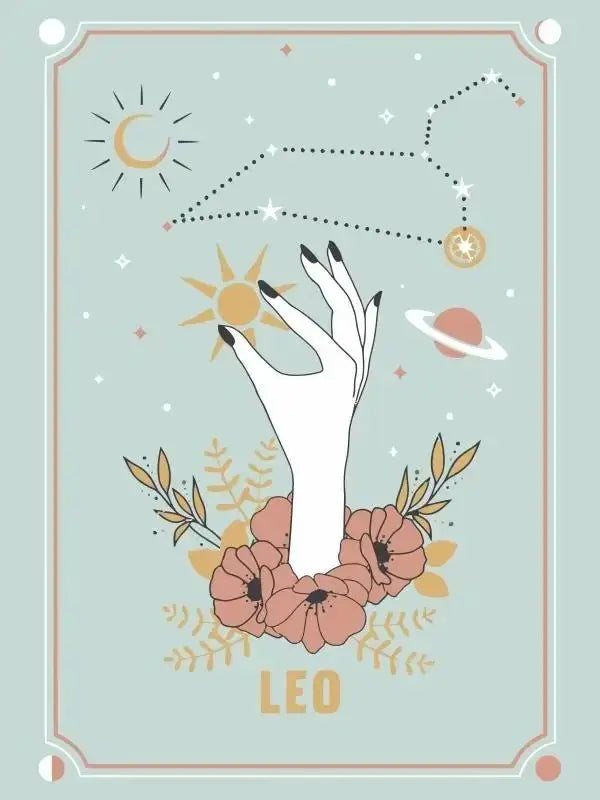Bohemian Zodiac Tarot Astrology Canvas Wall Art | HD Print