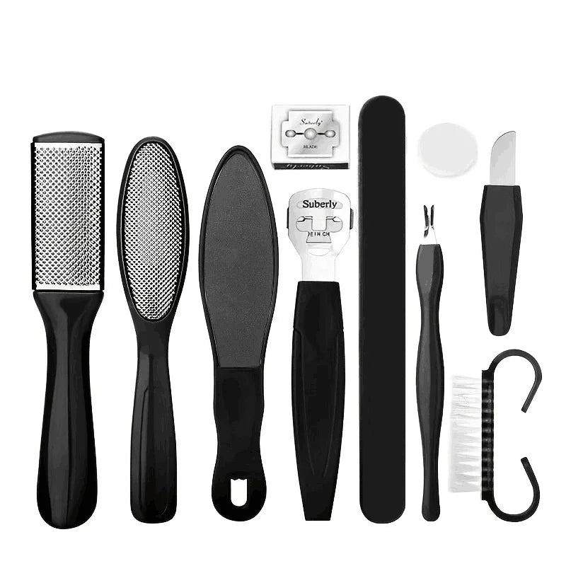 Double-Sided Stainless Steel Foot Callus Remover & Scrub Set