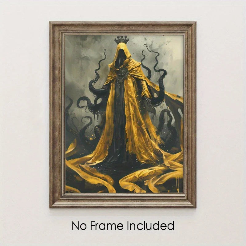 Hastur King in Yellow Canvas Print | Lovecraftian Horror Wall Art Canvas Wall Art Print Peaceful Pleasures Health and Wellness