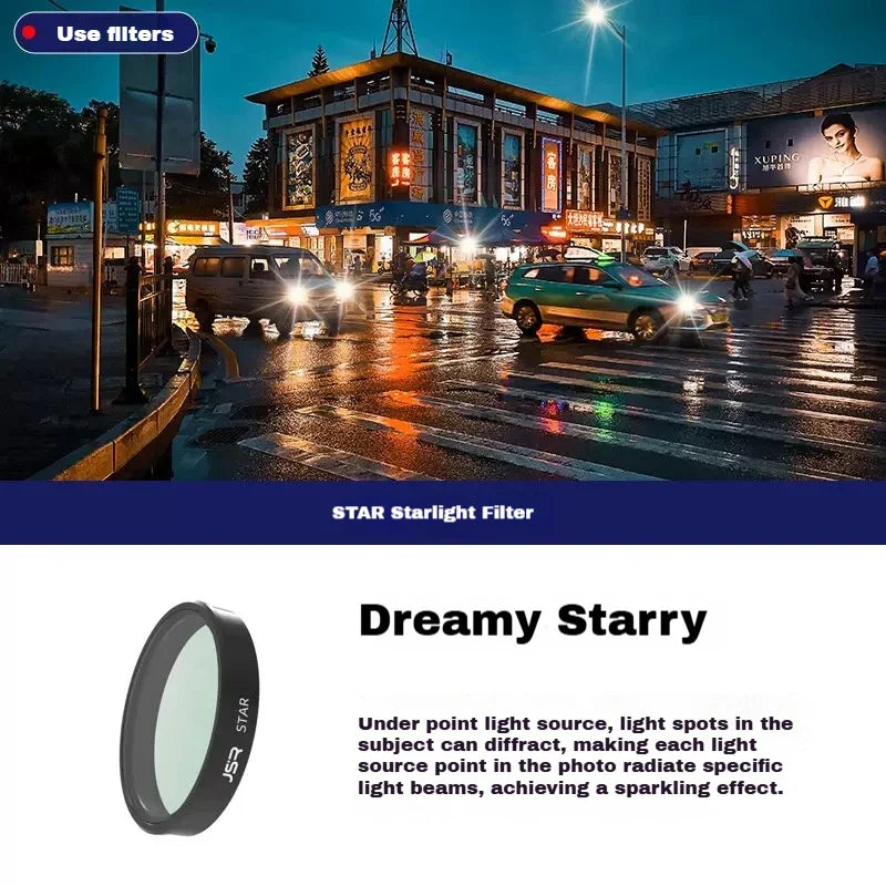 JSR Lens Filters for DJI Osmo Action 5 Pro/4/3 – UV CPL ND Set