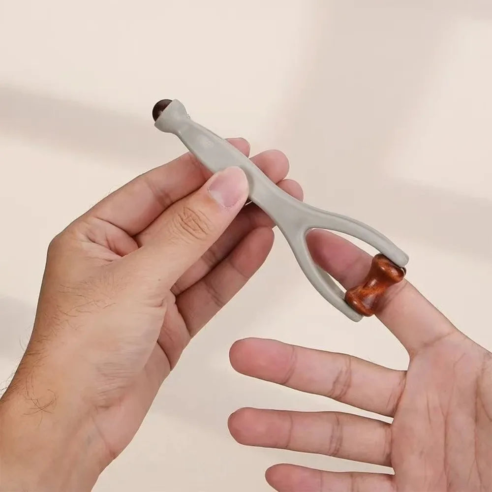 Finger Massager Dual-Row Roller Design Easy Use Relieve Finger Fatigue Promote Blood Circulation Portable Roller Finger Massager Peaceful Pleasures Health and Wellness