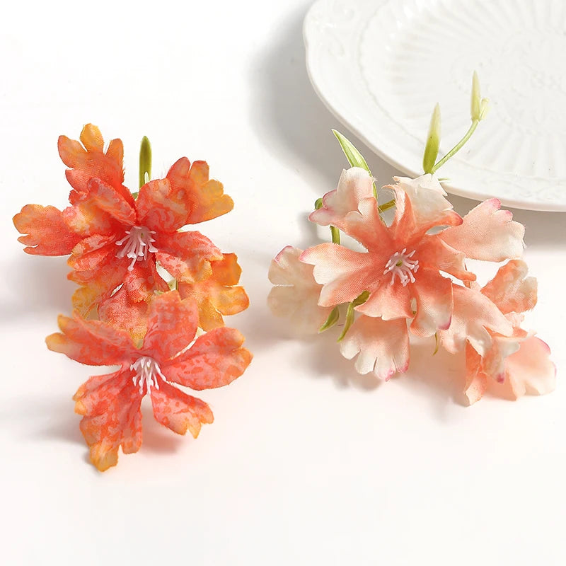 10pcs Silk Artificial Flower Heads – Wedding & Home Decor