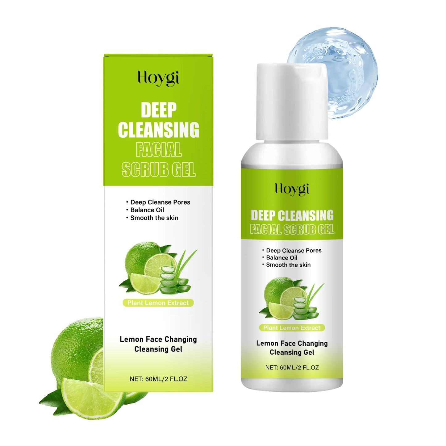 Peach Exfoliating Gel for Face Oil Control Deep Cleansing Skin Brightening Remove Dead Skin Smoothing Lemon Facial Scrub Gel 60g Peaceful Pleasures Health and Wellness Lemon