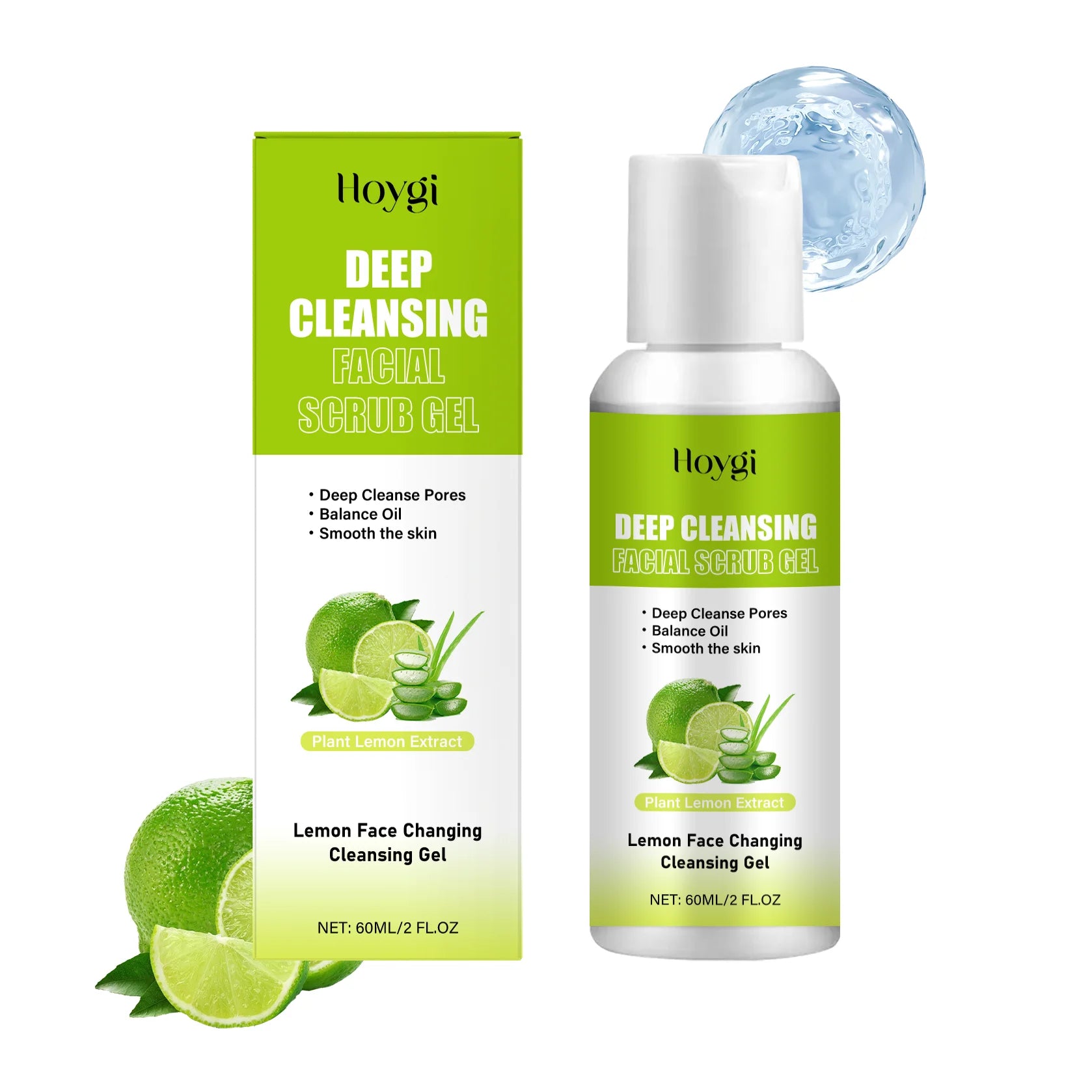 Peach Exfoliating Gel for Face Oil Control Deep Cleansing Skin Brightening Remove Dead Skin Smoothing Lemon Facial Scrub Gel 60g Peaceful Pleasures Health and Wellness Lemon
