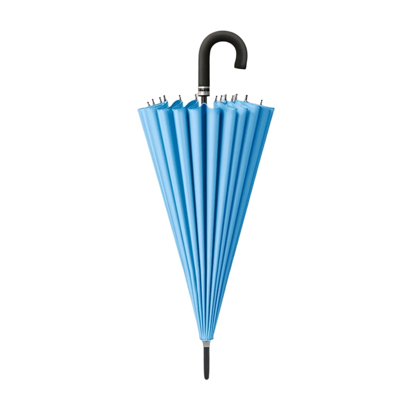Blooming In Water Umbrellas Fresh-Style 24 Bone J Handle Large Umbrella Golfs UV Protection Rain-Umbrellas For All Season Peaceful Pleasures Health and Wellness Sky blue