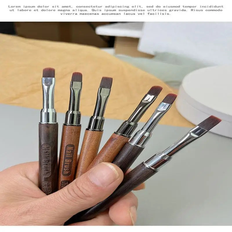 Wood Gel Painting Brush Nail Construct Acrylic Brush For Manicure DIY Builder Tool Brush Pen Professional Gel False Tip Pen Peaceful Pleasures Health and Wellness