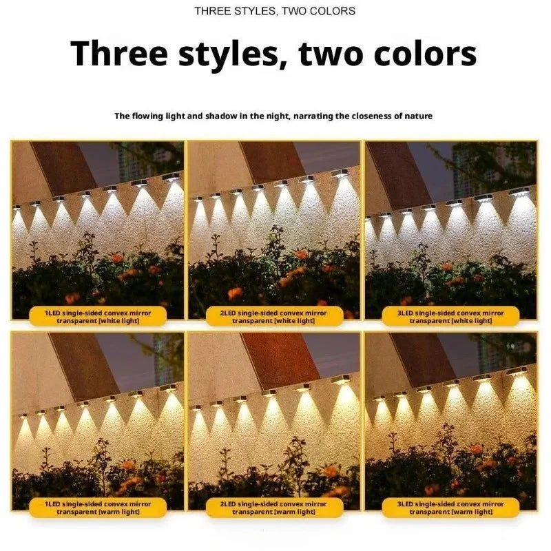 4-Pack Solar Outdoor Wall Lights – IP66 Waterproof Garden Lamps