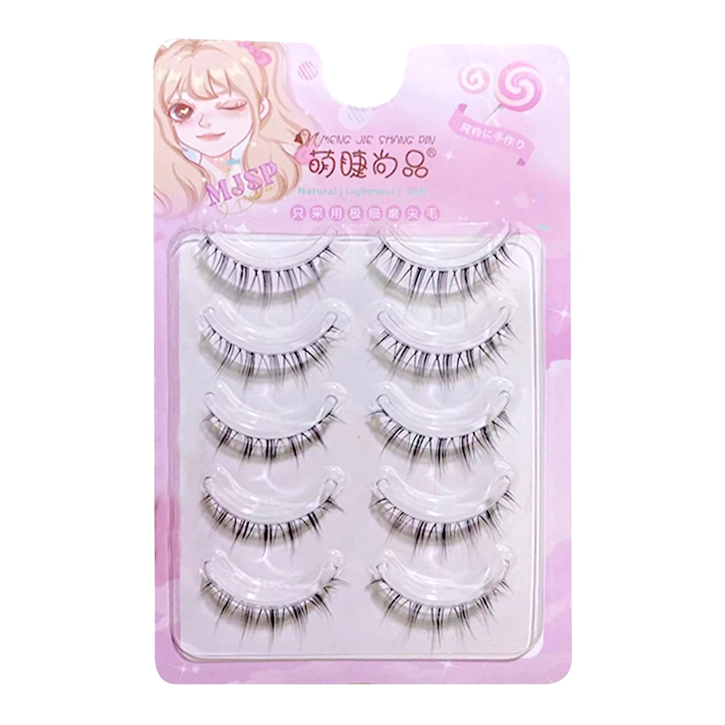 5 Pairs Sunflower Wispy False Eyelashes – Anime Manga Lashes False Eyelashes Peaceful Pleasures Health and Wellness style 4