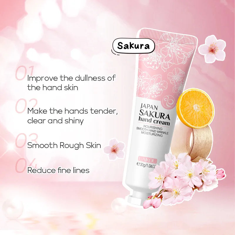 LAIKOU Sakura Hand Cream – Whitening & Moisturizing 30g