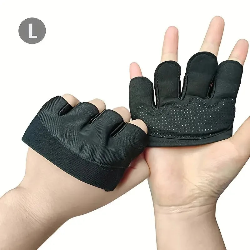 1 Pair Sweat Absorption Non-slip Fingerless Gloves for Men - Ideal for Outdoor Sports, Shooting, Hunting, Airsoft, and Cycling Peaceful Pleasures Health and Wellness Black L