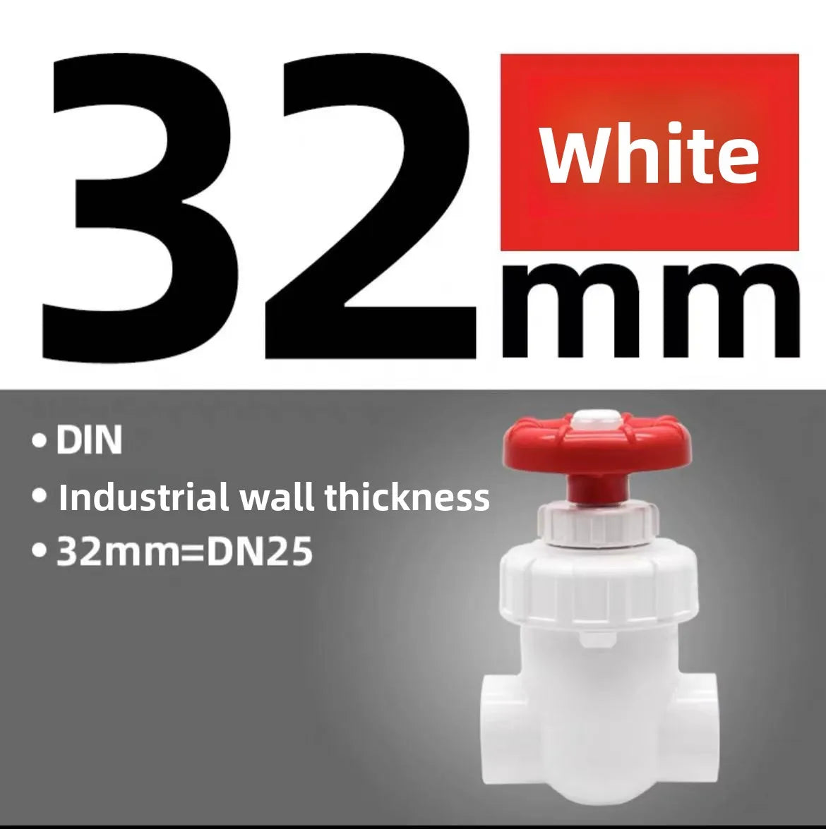 UPVC Gate Valve 20–40mm | Garden Irrigation & Aquarium Flow Control