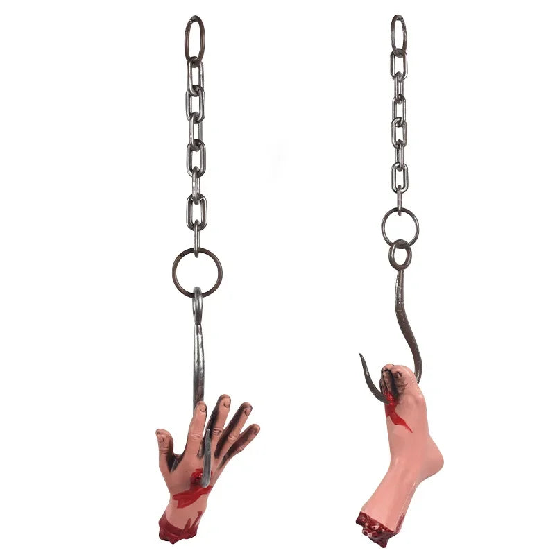 Halloween Iron Chain Hook Horror Props – Haunted House Decor