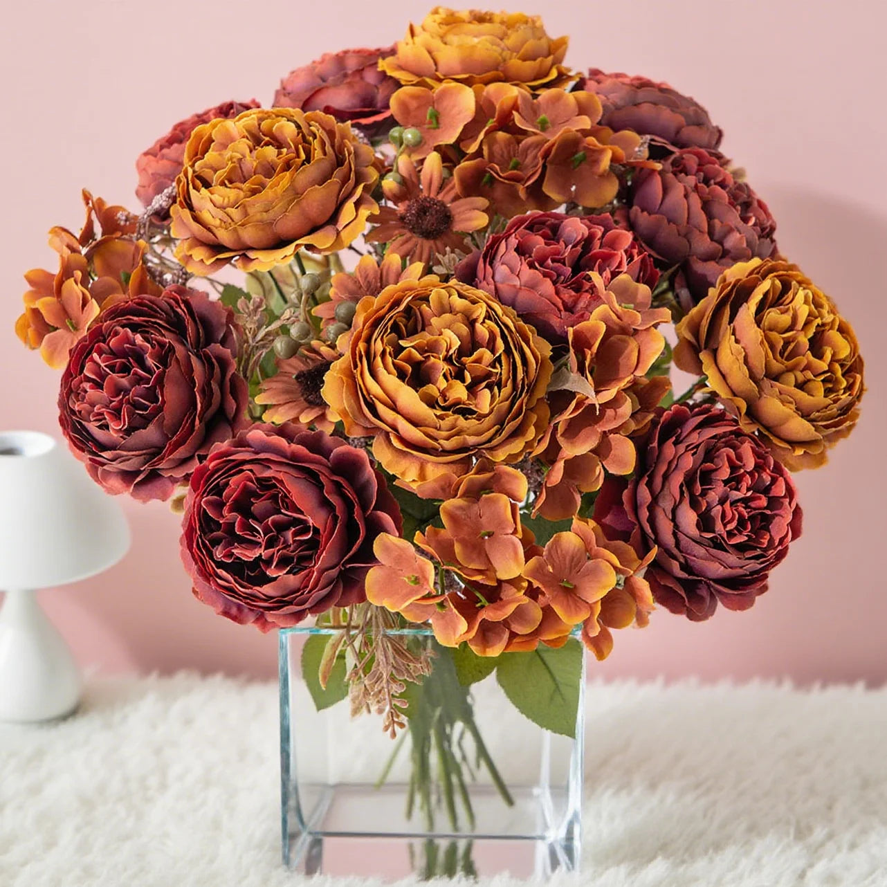 Artificial Silk Persian Peony Bouquet | Wedding & Home Decor