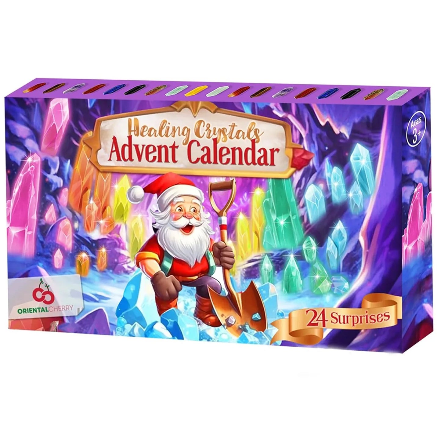 24-Day Crystal Advent Calendar | Natural Gemstone Christmas Gift