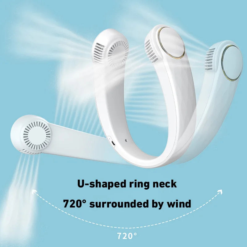 Usb Charging Silent Bladeless Hanging Neck Fan Peaceful Pleasures Health and Wellness