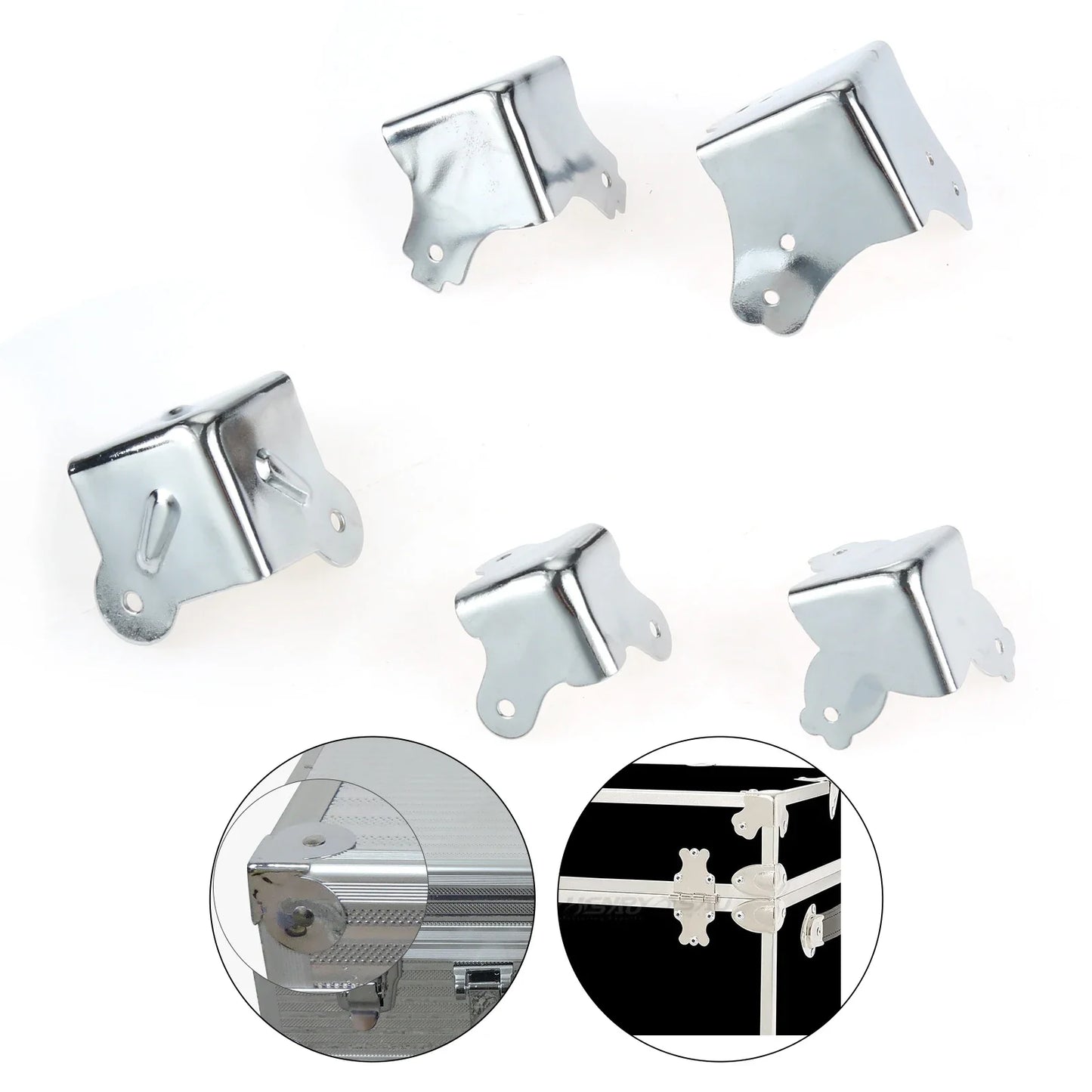 Metal Corner Protectors for Flight Cases & Speaker Cabinets – 4pk