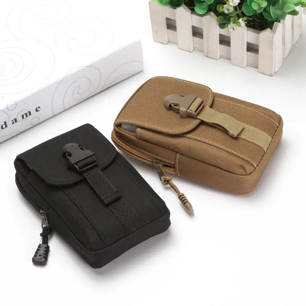 Outdoor Tactical Waist Bag Heavy‑Duty Oxford Phone Pouch Men's Durable Coin Purse Portable Hiking Camping Tool Bag with Buckle Peaceful Pleasures Health and Wellness