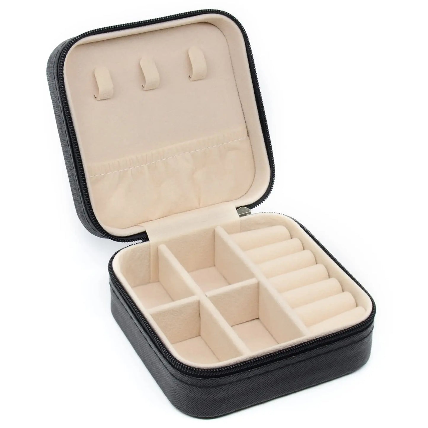 Mini PU Leather Jewelry Organizer Box | Travel Storage Case
