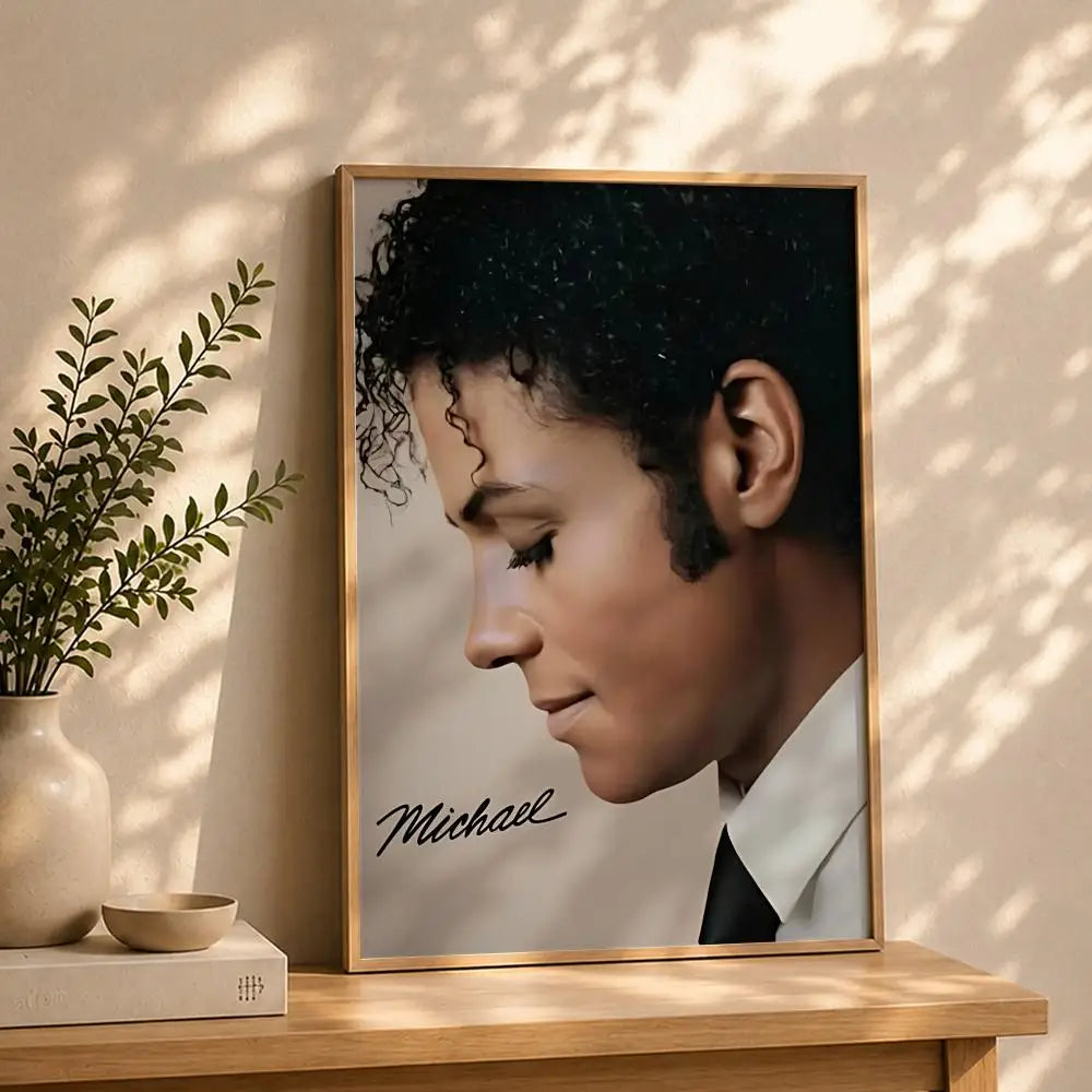 Movie-Michael Poster HD Self Adhesive Waterproof Wall Art Ideal for Home Office Dorm Bedroom Great Gift Peaceful Pleasures Health and Wellness White7 15X20cmNoframe