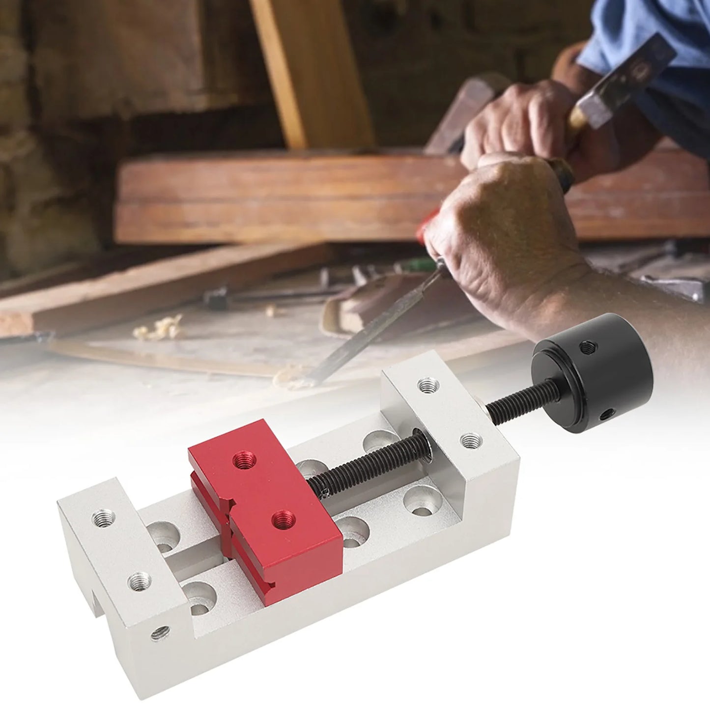 50mm Mini Aluminum Flat Clamp Table Bench Vise Drill Press Vice Fixing Tool Table Flat Clamp Flat Bench Vise Mini Flat Clamp Peaceful Pleasures Health and Wellness