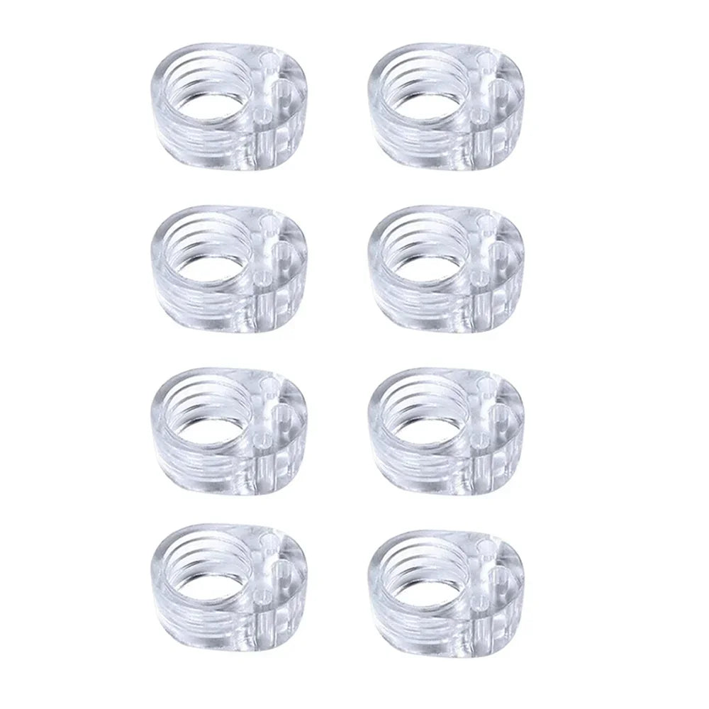 No-Drill Transparent Silicone Door Stopper Wall Protector 4-Pack